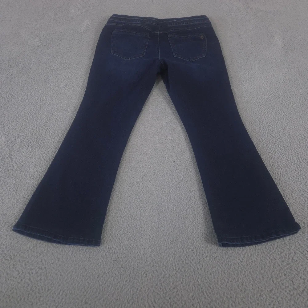 Democracy Jeans Women 14 Petite Blue Ab solution Stretch Bootcut Denim Jeggings - Picture 9 of 10